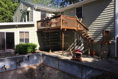 Inground Pool Fill In & Large Hardscape installation