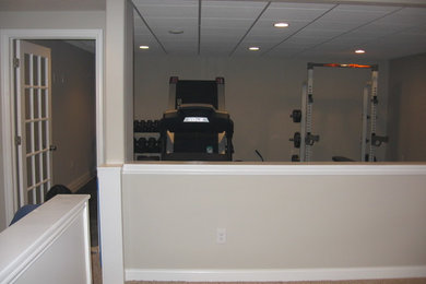 Inspiration for a timeless basement remodel in Columbus