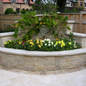 Backyard Landscape, Patio with Outdoor Kitchen