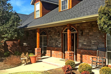 Inspiration for a craftsman porch remodel in Other