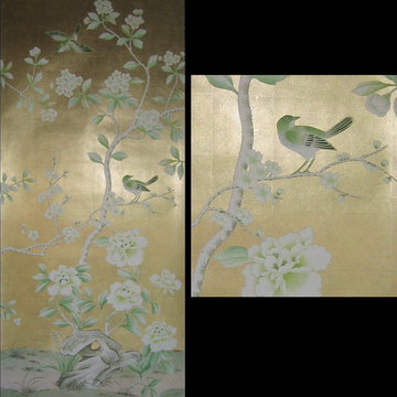 hand painted wallpaper/ Embroidered wallpaper and other hand painted prodcuts