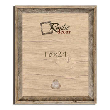 Thurston Signature Rustic Barn Wood Reclaimed Wood Wall Frame, 18"x24"