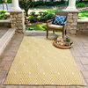 Veranda Indoor/Outdoor, Hand-Hooked, UV Protected Rug, Yellow, 5'x8'