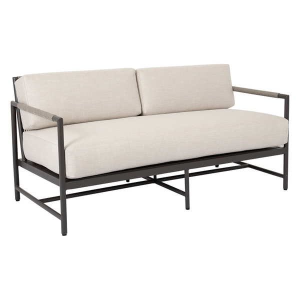 Pietra Loveseat With Echo Ash Cushion