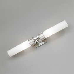 Norwell Lighting Astor 2 Light Sconce With Shiny Opal Glass 9652 - Bath Products
