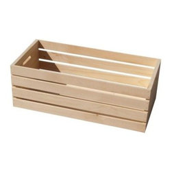 Houseworks, Ltd - Houseworks, Ltd Large Wood Crate 94621 - Baskets