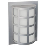 Besa Lighting - Besa Lighting SCALA13-WA-LED-SL Scala 13 - 12.75" 9W 1 LED Outdoor Wall Sconce - Our Scala collection is built for outdoor use, butScala 13 12.75" 9W 1 Silver White Acrylic *UL: Suitable for wet locations Energy Star Qualified: n/a ADA Certified: n/a  *Number of Lights: Lamp: 1-*Wattage:9w LED bulb(s) *Bulb Included:Yes *Bulb Type:LED *Finish Type:Silver