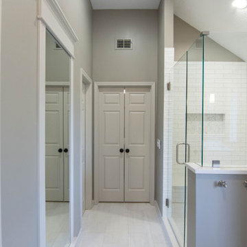 Timeless Primary Bathroom Remodel with Improved Storage & Layout
