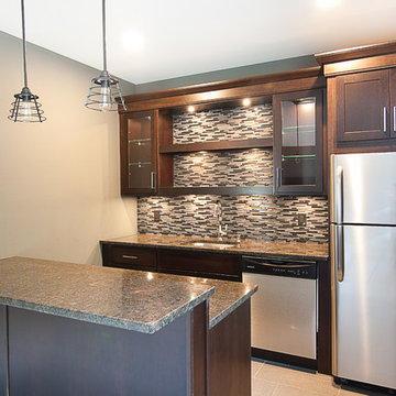 Transitional Home Bar