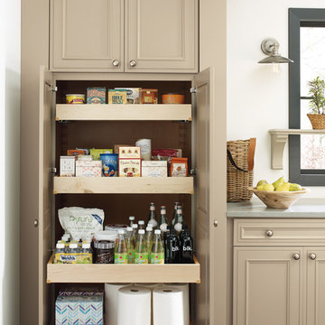 Decorá Cabinets: Tall Pantry Cabinet with Roll Trays
