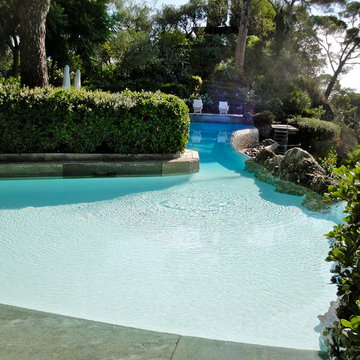 Giardino e piscina a Portofino