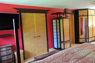 World-inspired bedroom in Kent.