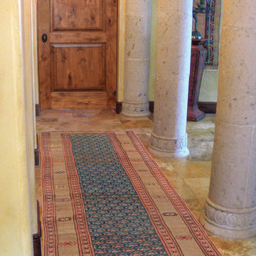 Mediterranean Home Elevated by One-in-the-World Persian Bakshaish Camel Hair Rug
