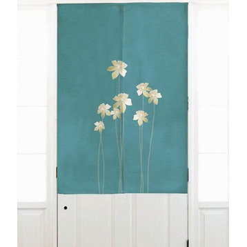 Japanese Noren Curtain Rural Style Entrance Curtain Doorway Curtain Flower