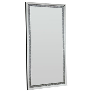 Noralie Accent Mirror, LED, Mirrored and Faux Diamonds