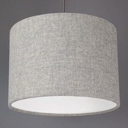 Harris Tweed Light Grey Lamp Shade - Lampshades
