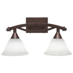 Toltec Lighting - Bow 2-Light Bath Bar, Black Copper Finish With 7" White Muslin Glass, Bronze - * The beauty of our entire product line is the opportunity to create a look all of your own, as we now offer over 40 glass shade choices, with most being available as an option on every lighting family. So, as you can see, your variations are limitless. It really doesn't matter if your project requires Traditional, Transitional, or Contemporary styling, as our fixtures will fit most any decor.
