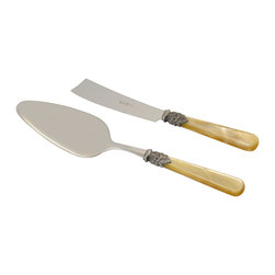 Arvind Group - Napoleon Cake Servers, Set of 2, Honey - Serving Utensils