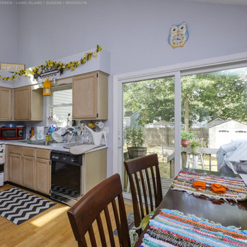 New Patio Doors and Window in Kitschy Eat-In Kitchen - Renewal by Andersen Long