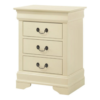 Louis Phillipe 3 Drawer Nightstand (Cherry) by Glory