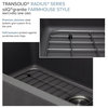 Transolid SilQgranite Farmhouse Kitchen Sink Kit, Gray