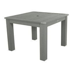 Highwood USA - Square Dining Table, Coastal Teak - Outdoor Dining Tables