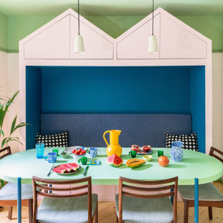 Eclectic dining room in London.