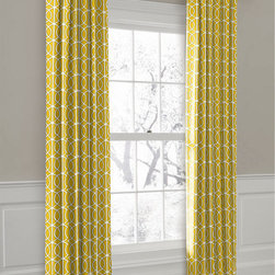 Yellow Ring Top Drapery Panel - Curtains
