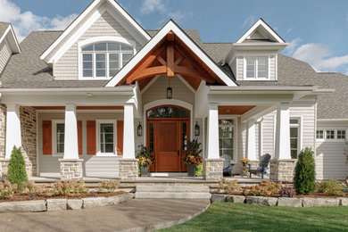 Inspiration for a craftsman two-story exterior home remodel in Toronto
