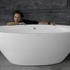 Aquatica Sensuality Mini Freestanding Solid Surface Bathtub, White