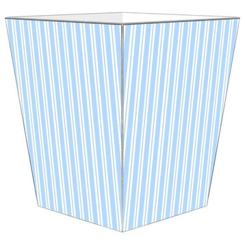 Blue Stripe Wastepaper Basket