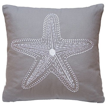 Starfish Throw Pillow 18X18 Lavender-Grey (Insert Included)