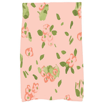Forget Me Not Collage Floral Kitchen Towel Peach, 18"x30"