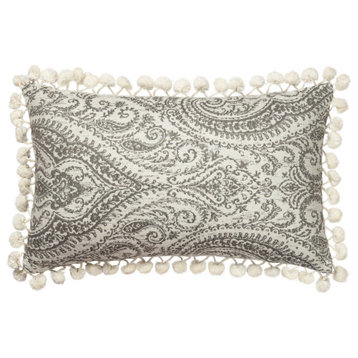 Linum Home Textiles Anchor Decorative Pillow Cover, Gray, Lumbar