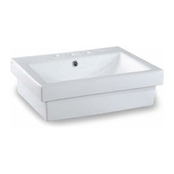 Miseno - Miseno MNO-213C-3 Rectangular 21-1/4" Recessed Vessel Bathroom Sink - Bathroom Sinks