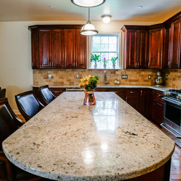 Dark Cherry Traditional Kitchen