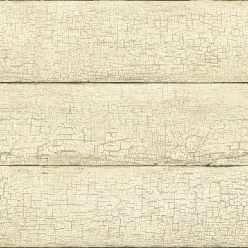 Morgan Wheat Distressed Wood Wallpaper Sample