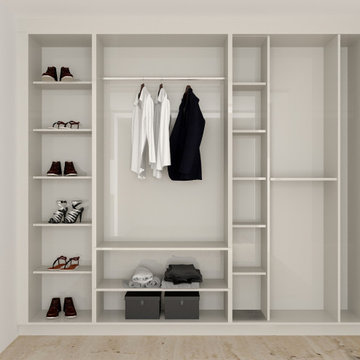 Cashmere Gloss Wardrobe Storage Set Supplied by Inspired Elements