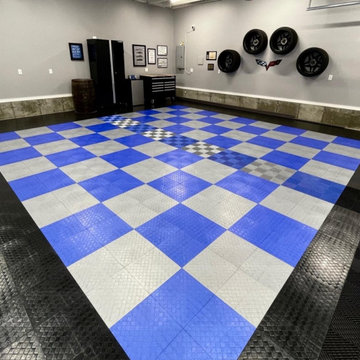 RACEDECK® Garage Flooring - Cool Blue
