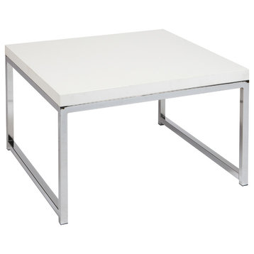 Wall Street 28" Accent/Corner Table, White