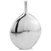 Modern Day Accents Modern Cuello LG Long Neck Disc Vase With Buffed Finish 3535