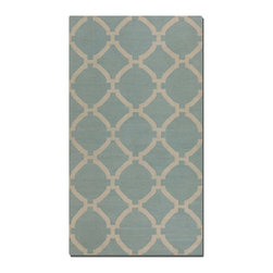 Modern Lattice Area Rug- Baby Blue - Area Rugs