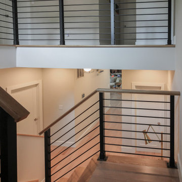Project #71 | Modern Hickory Staircase with Horizontal Balustrade
