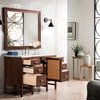 Addison 48" Single Vanity Cabinet, Mid Century Acacia, Carrara Marble