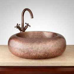 LEERAM ROUND COPPER VESSEL SINK - Bathroom Sinks