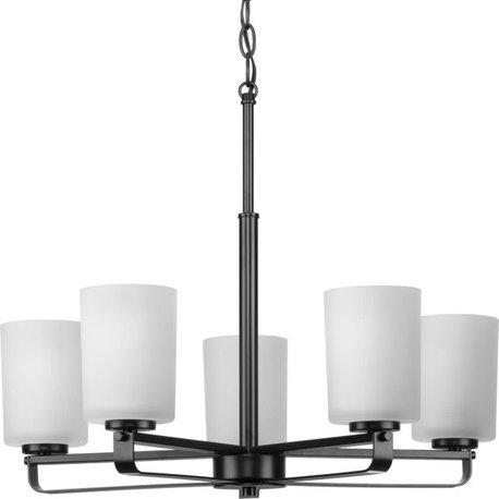 League 5 Light Chandelier, Black