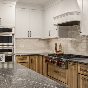 Transitional Carmel Kitchen Remodel | White Oak & Quartz