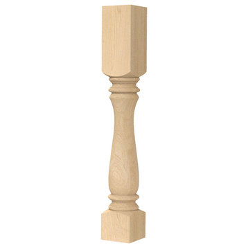 35-1/4" Urn Table Leg, Hard Maple