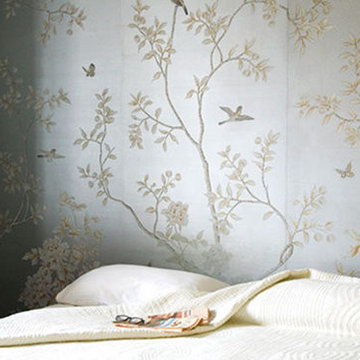 Oriental silk wallpaper in China-Details