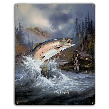Trout, Classic Metal Sign